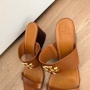 Tory Burch Tan Wedge Sandals